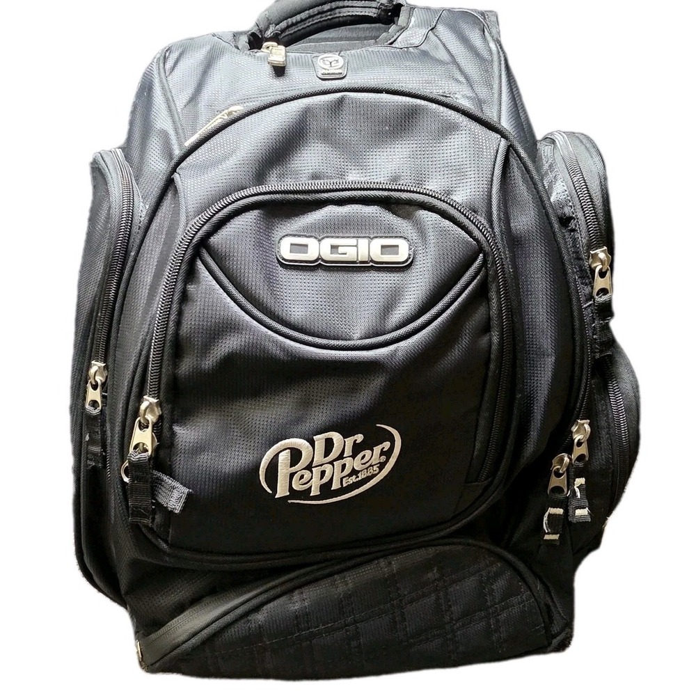 OGIO Street Backpack Laptop Travel Bag Black Dr Pepper Logo Tech Organizer